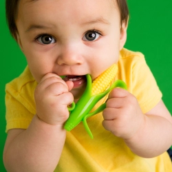 Baby Banana Szczoteczka treningowa Kukurydza chłodzący gryzak silikonowy ze szczoteczką